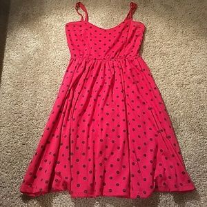 Pink fit and flare dress